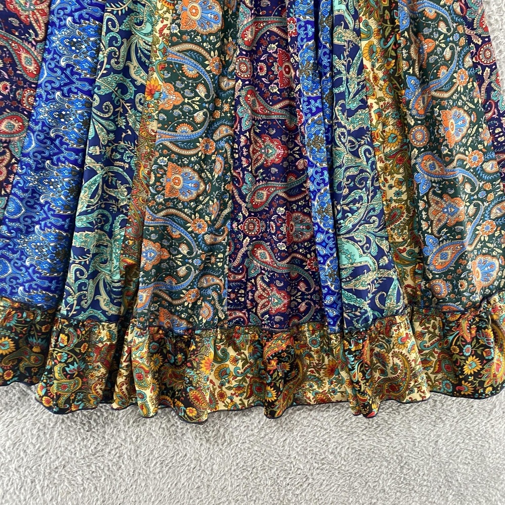 Earthbound Maxi Skirt / Dress Womens Medium Paisley Boho Patchwork Festival - Picture 10 of 13